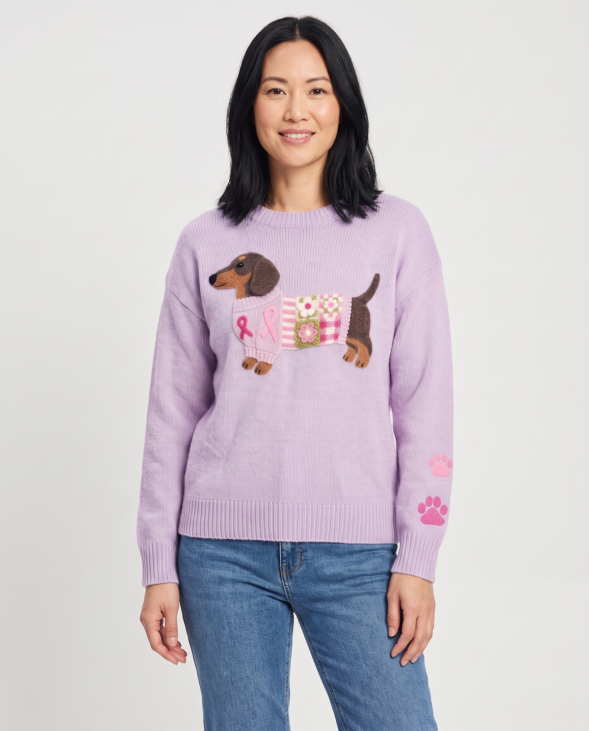 Hattie Women's Knitted Jumper in Purple