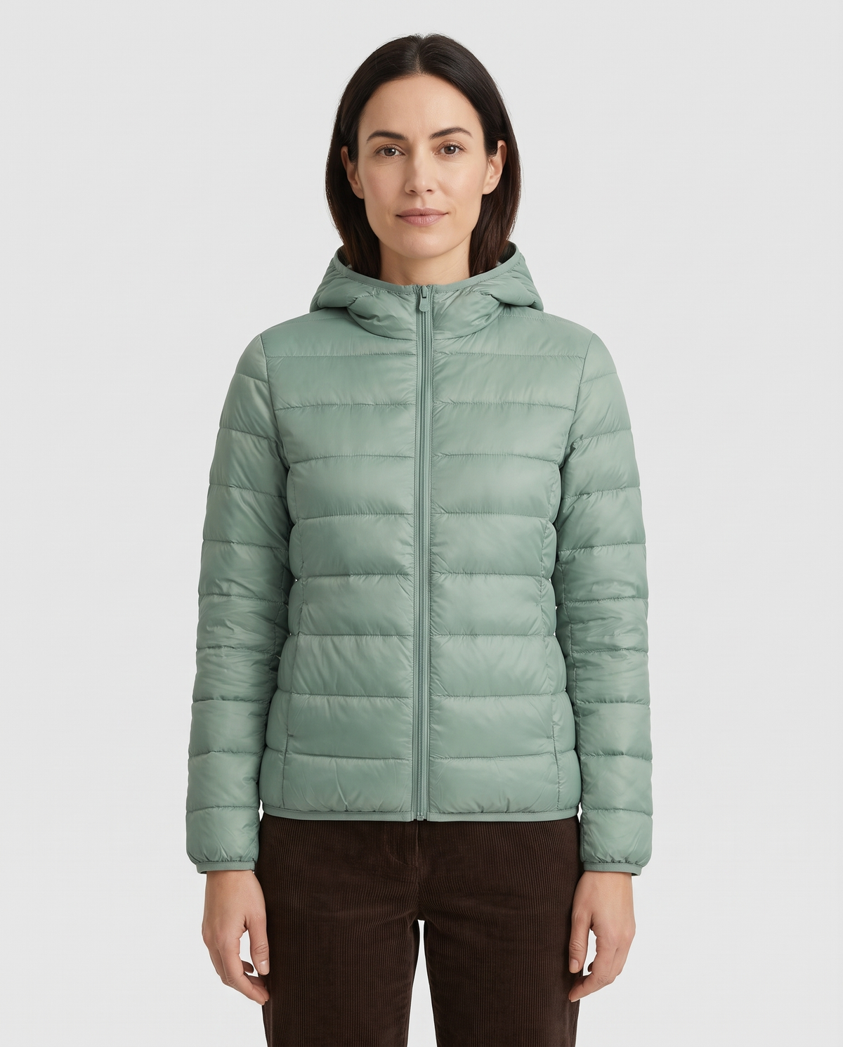 Iris Women's Puffer Jacket - Pea Green