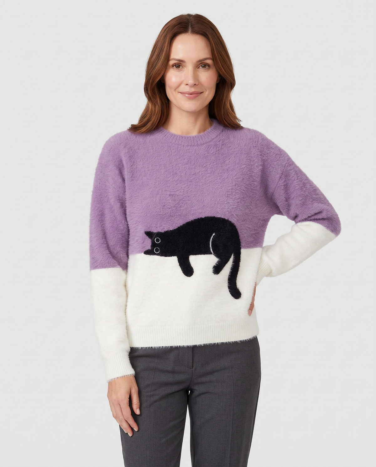 Millie Women's Knitted Jumper in Purple