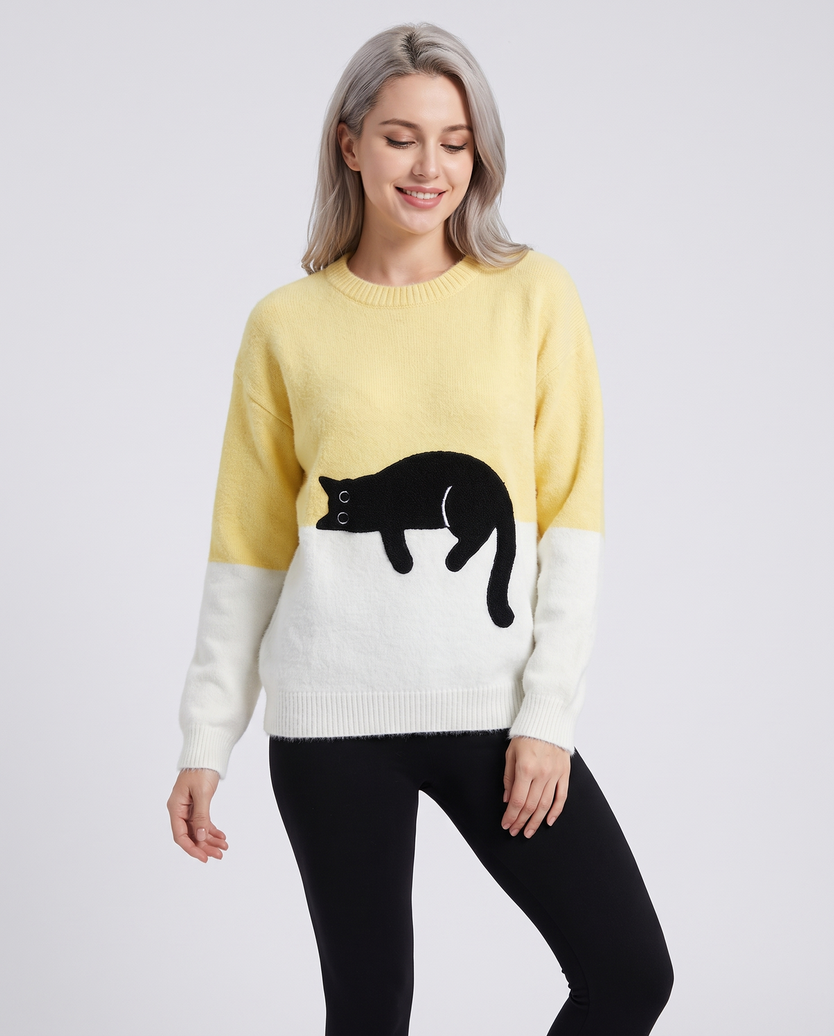 Millie Women's Knitted Jumper in Yellow