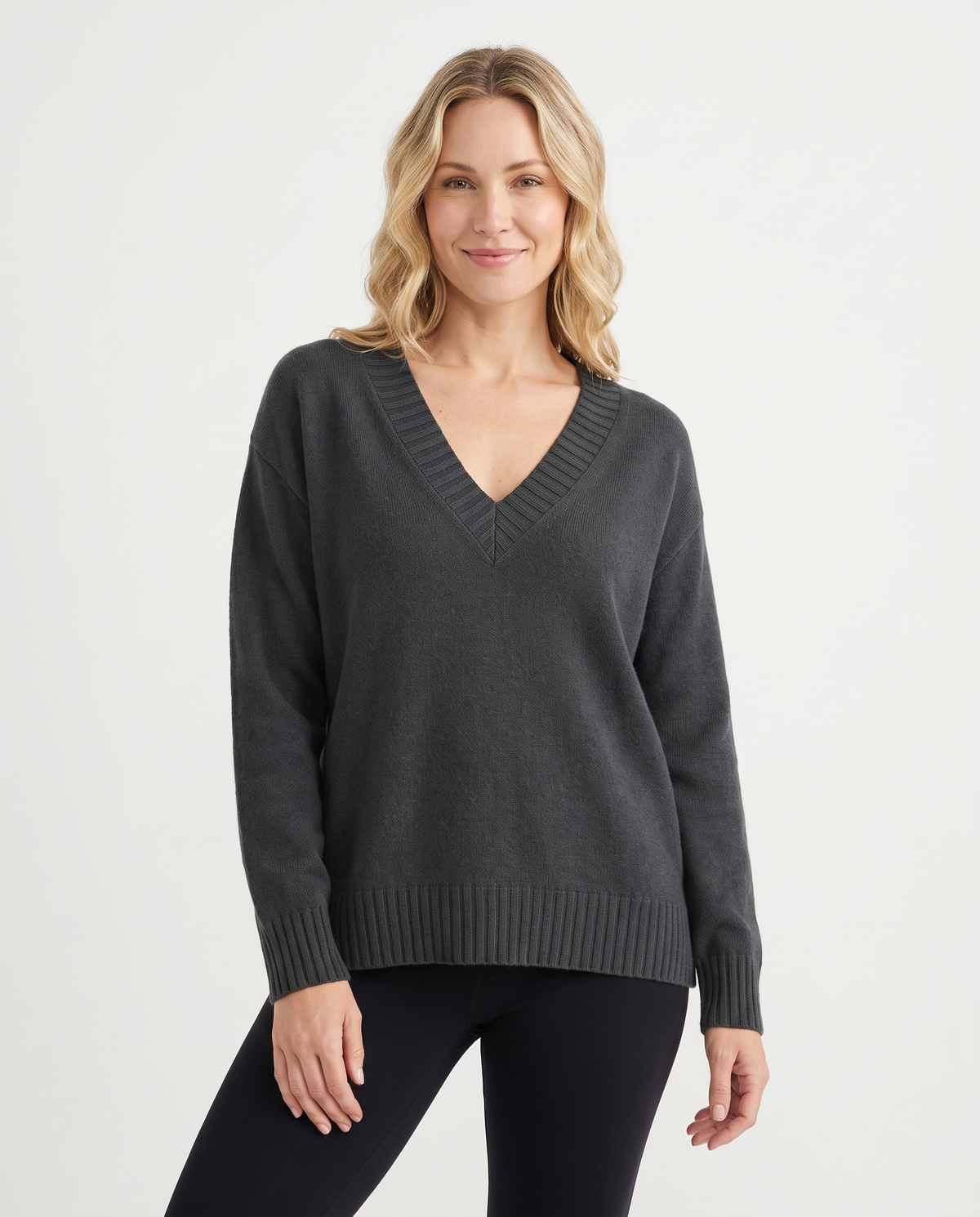 Phoebe Women's Knitted Jumper in Dark Grey