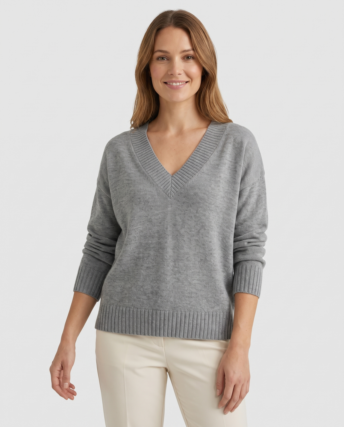 Phoebe Women's Knitted Jumper in Grey