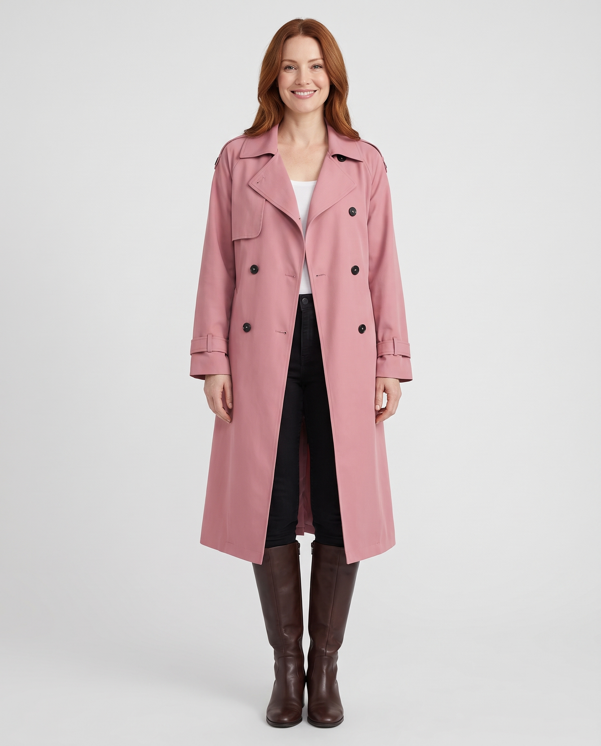 Rae Women's Trench Coat - Pink