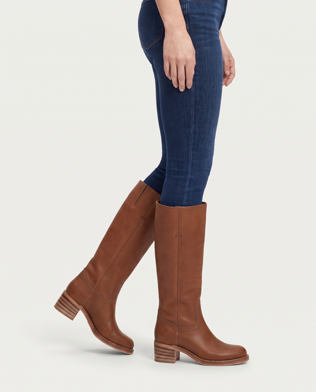 Tamsin Women's Leather Knee High Boots - Brown