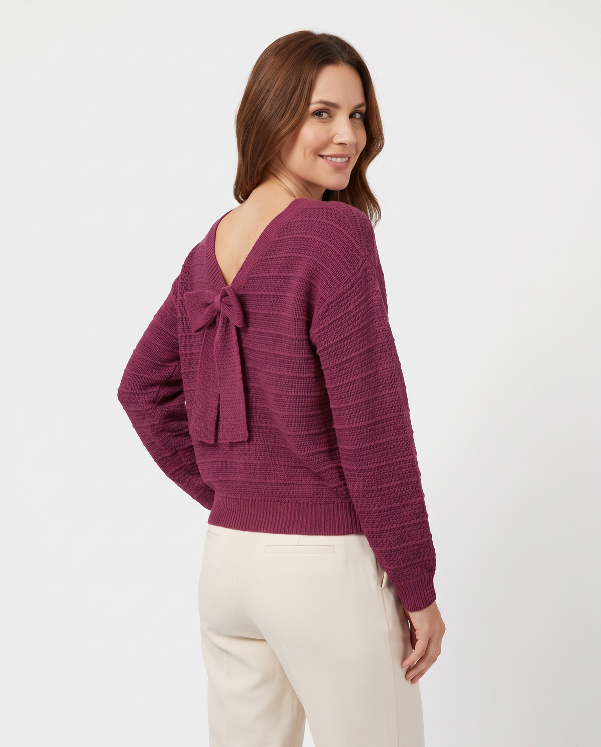 Beatrice Women's Knitted Jumper in Purple