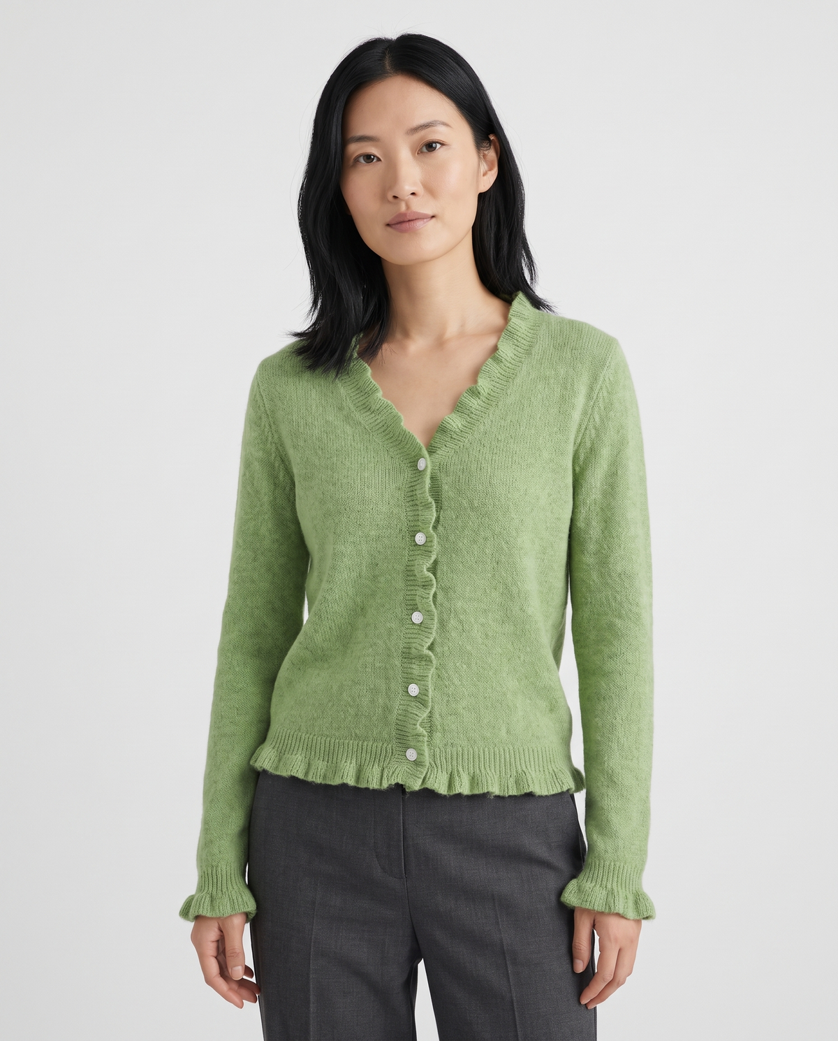 Clara Women's Knitted Cardigan - Green