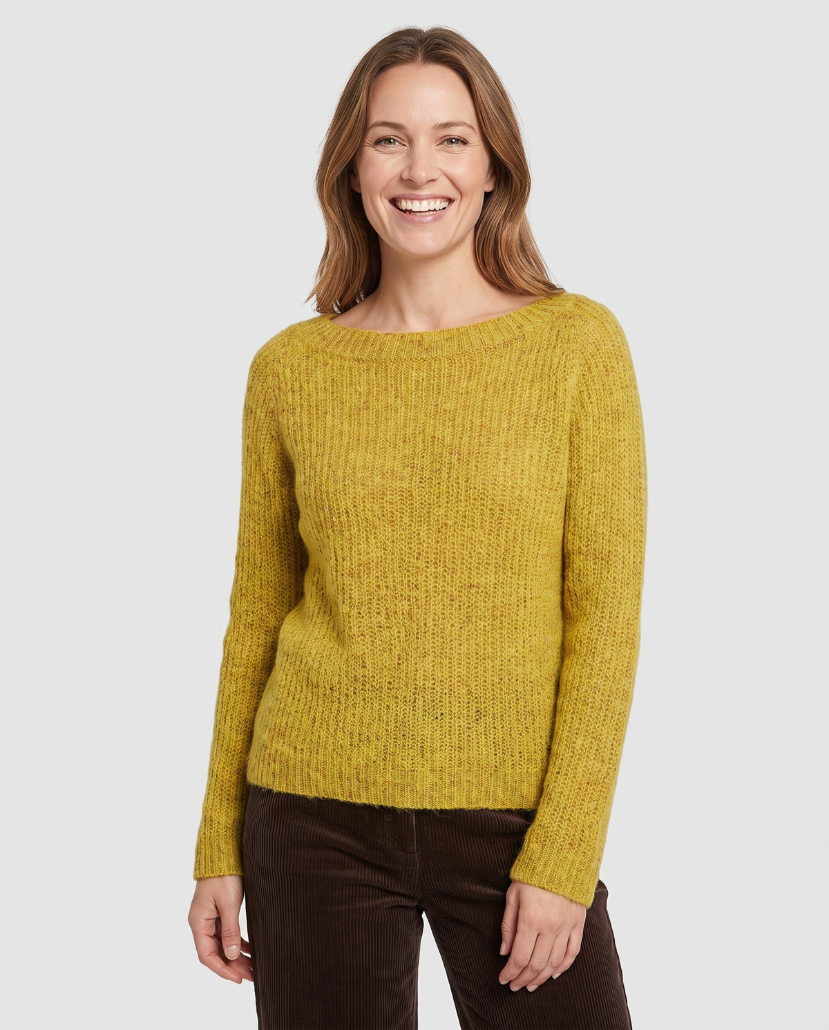 Cora Women's Knitted Wool Jumper - Yellow