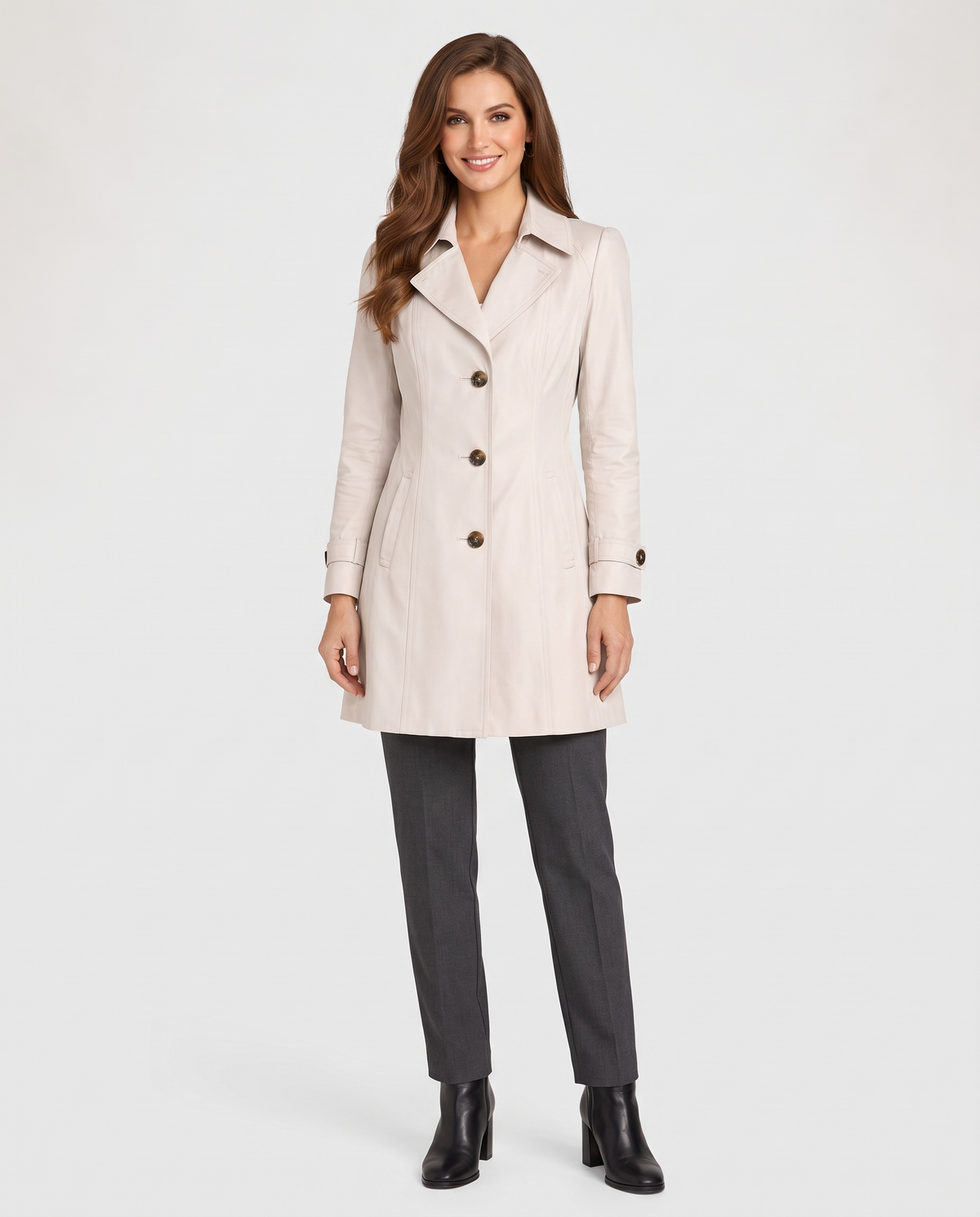 Edie Women's Trench Coat - Beige