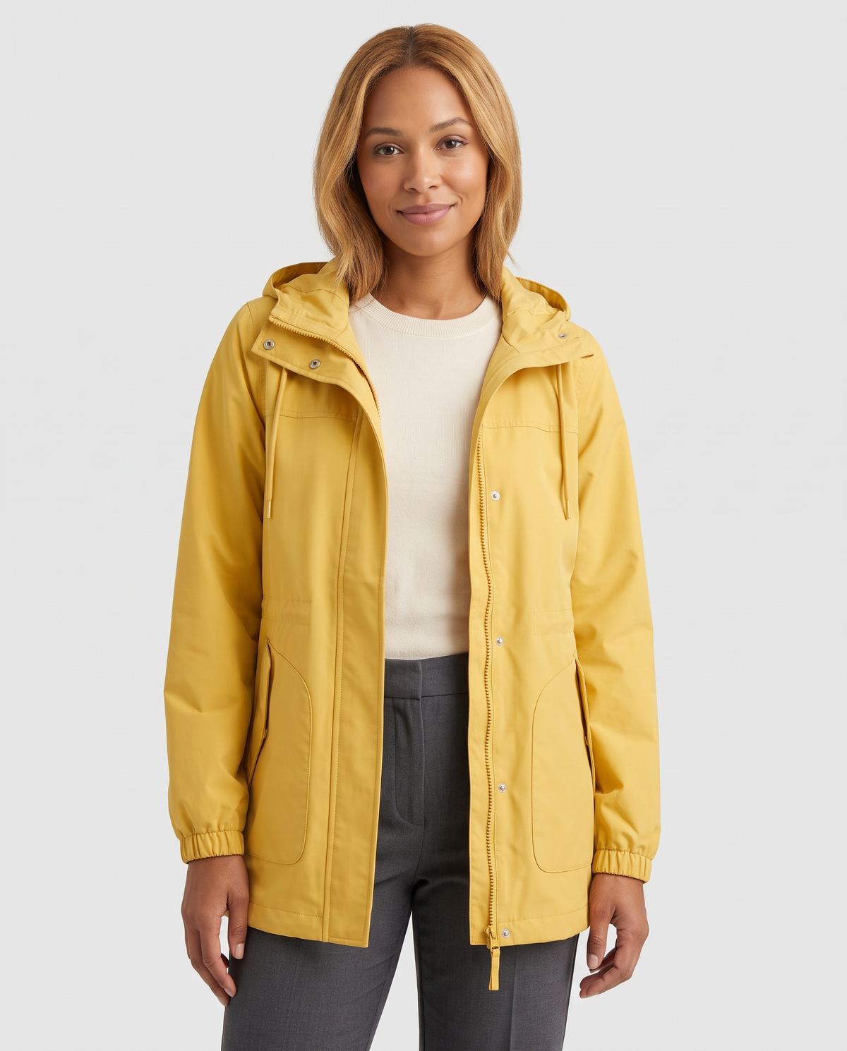 Emily Women's Rain Parka Waterproof Jacket - Yellow