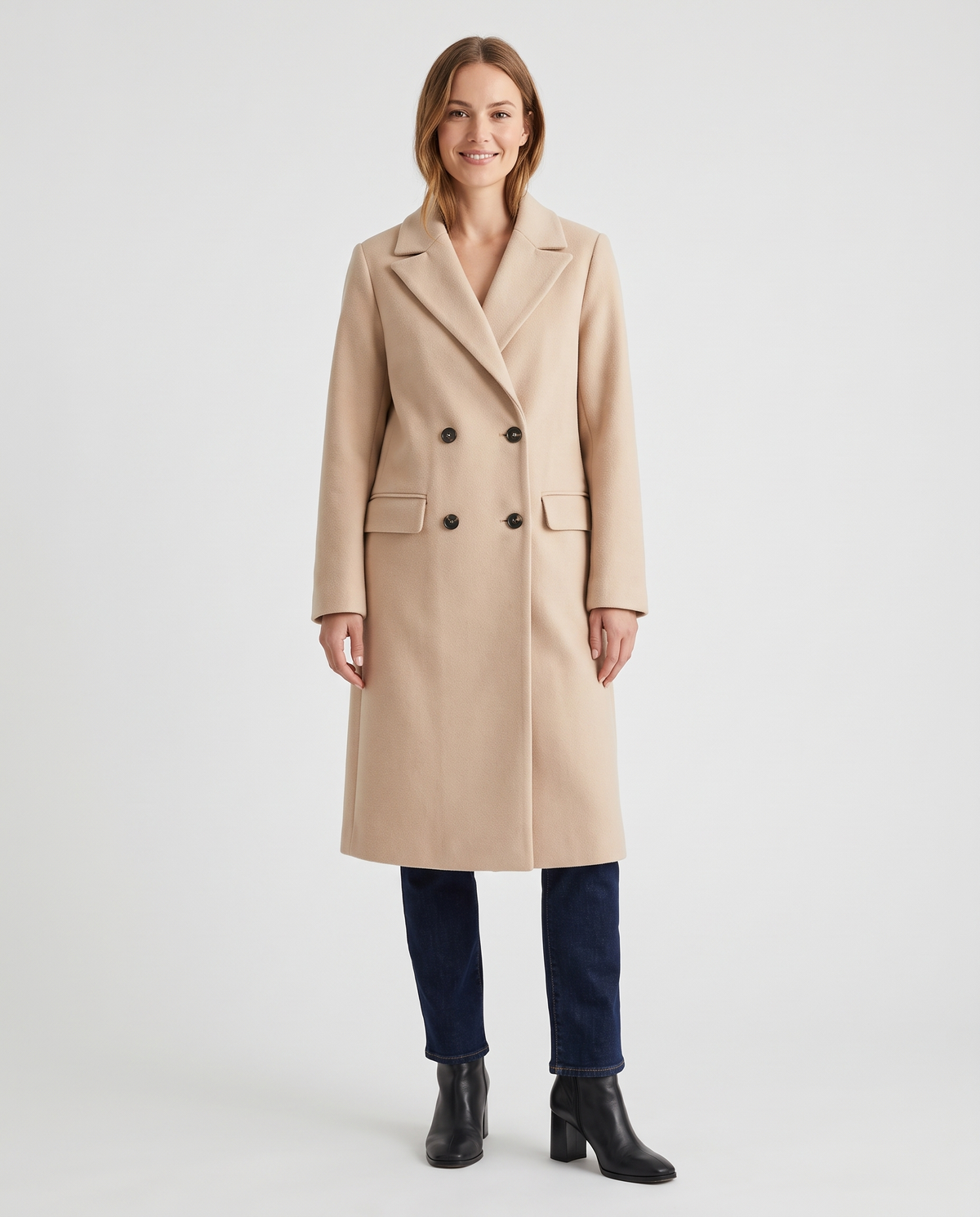 Etta Women's Long Trench Coat - Beige