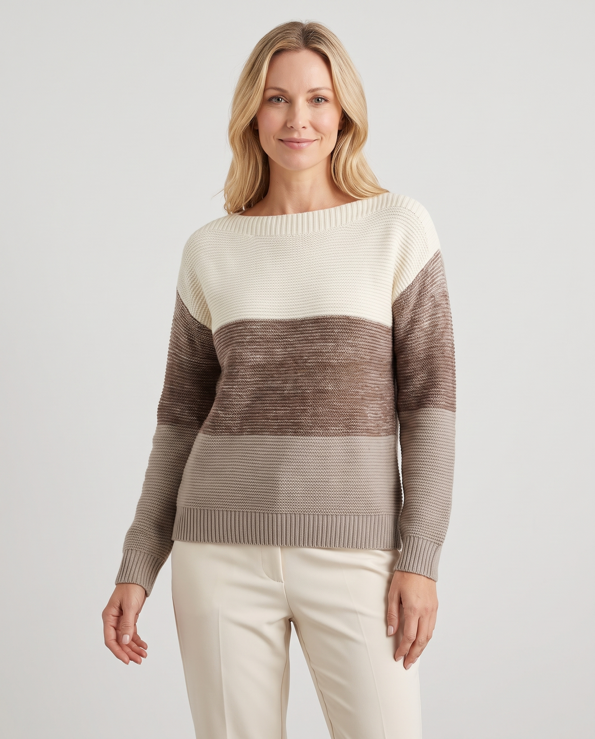Evie Women's Knitted Jumper in Brown