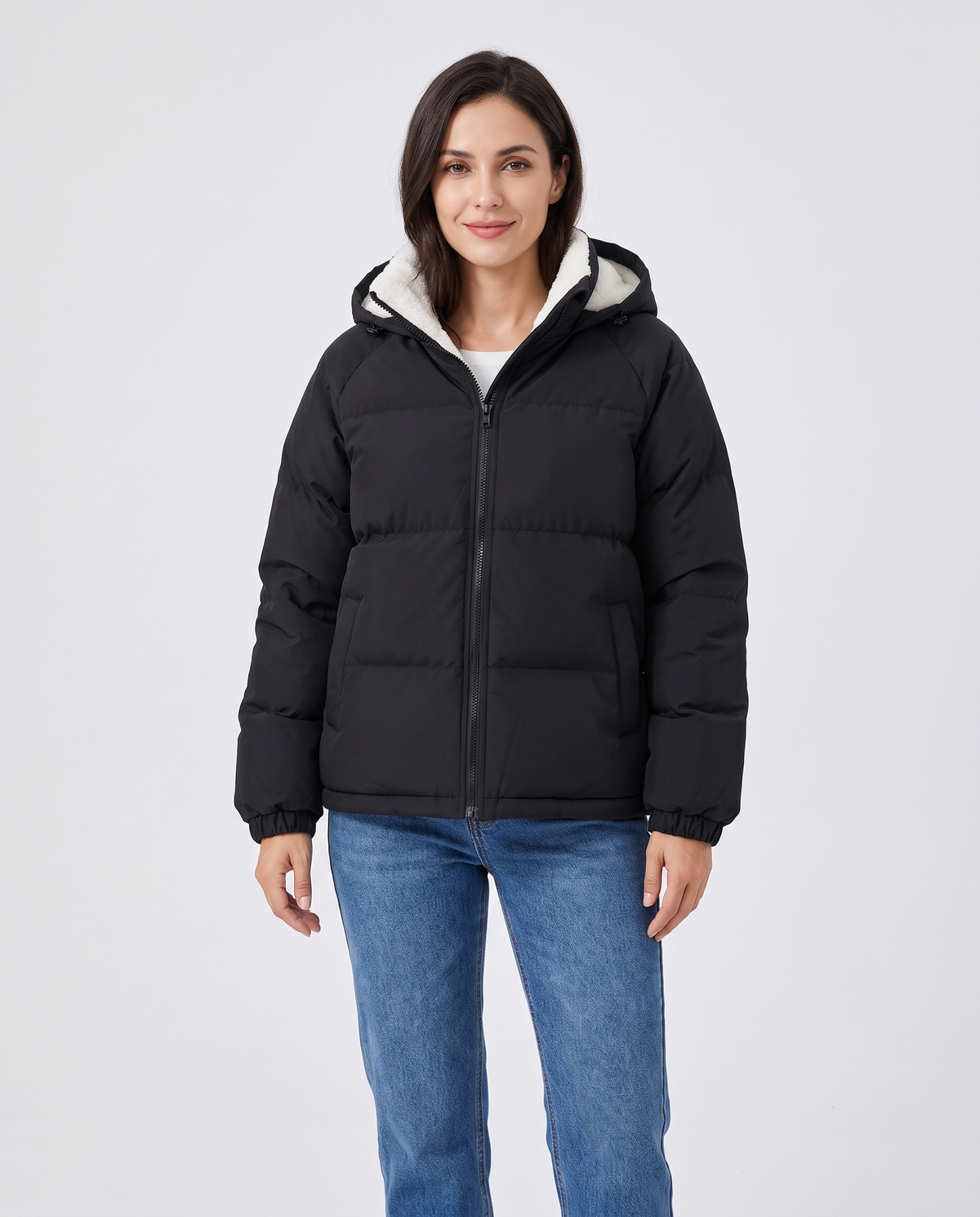 Greta Women's Winter Puffer Jacket - Black