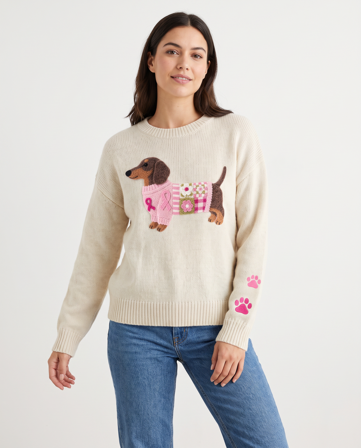 Hattie Women's Knitted Jumper in White