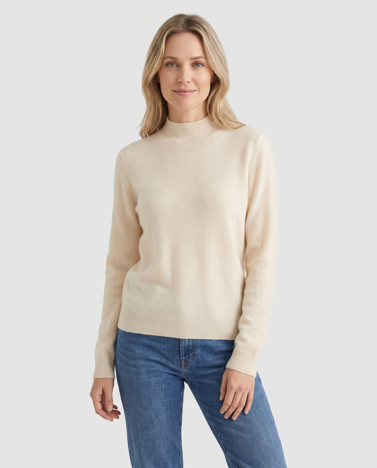 Livia Cashmere Sweater in Cream