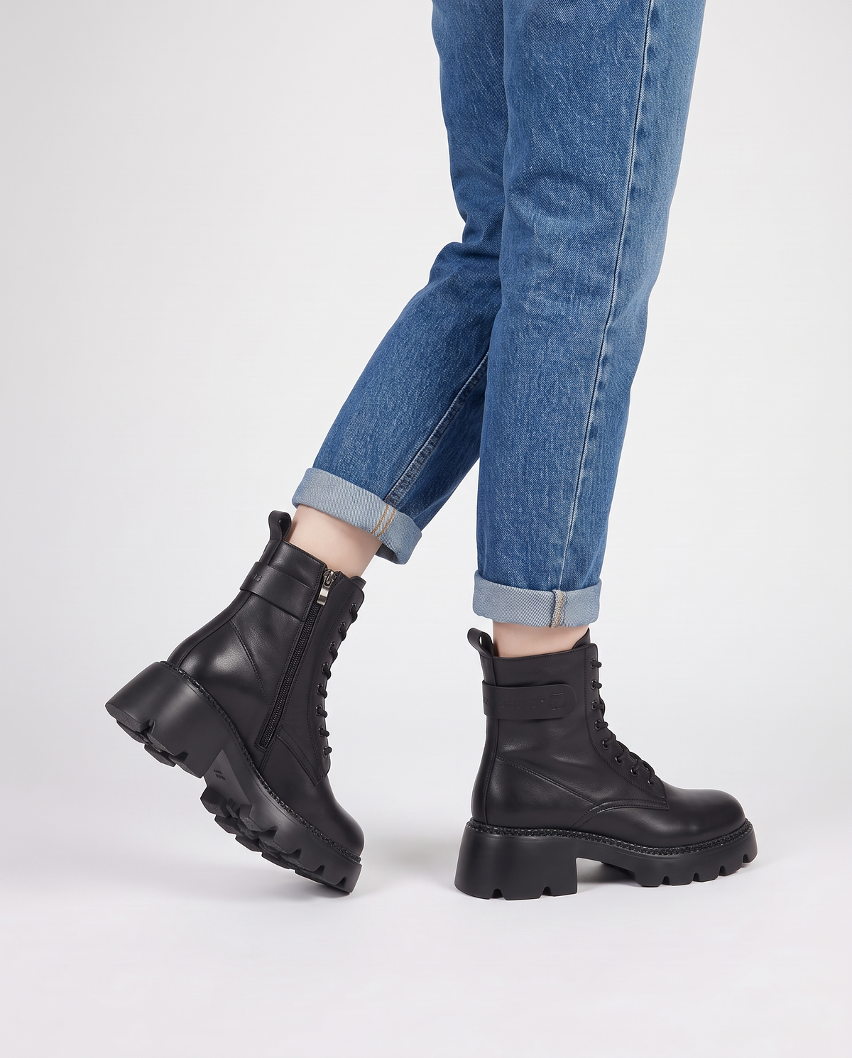 Maeve Women's Leather Heeled Ankle Boots - Black