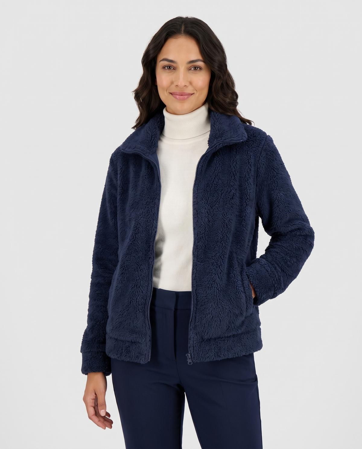 Maisie Women's Fleece Jacket - Navy Blue