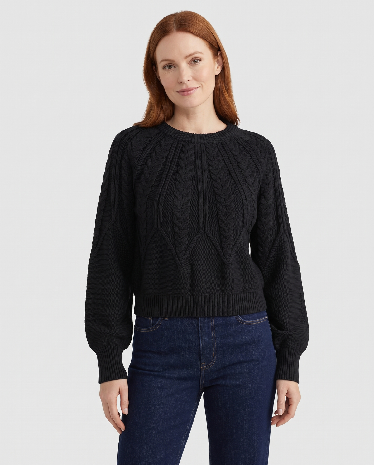 Marnie Women's Cable Knit Jumper - Black