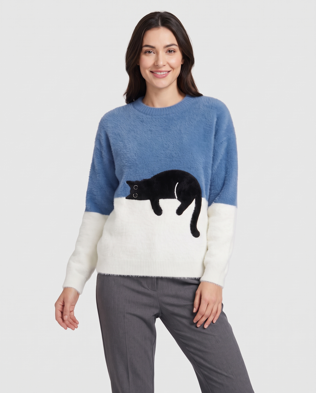 Millie Women's Knitted Jumper in Blue