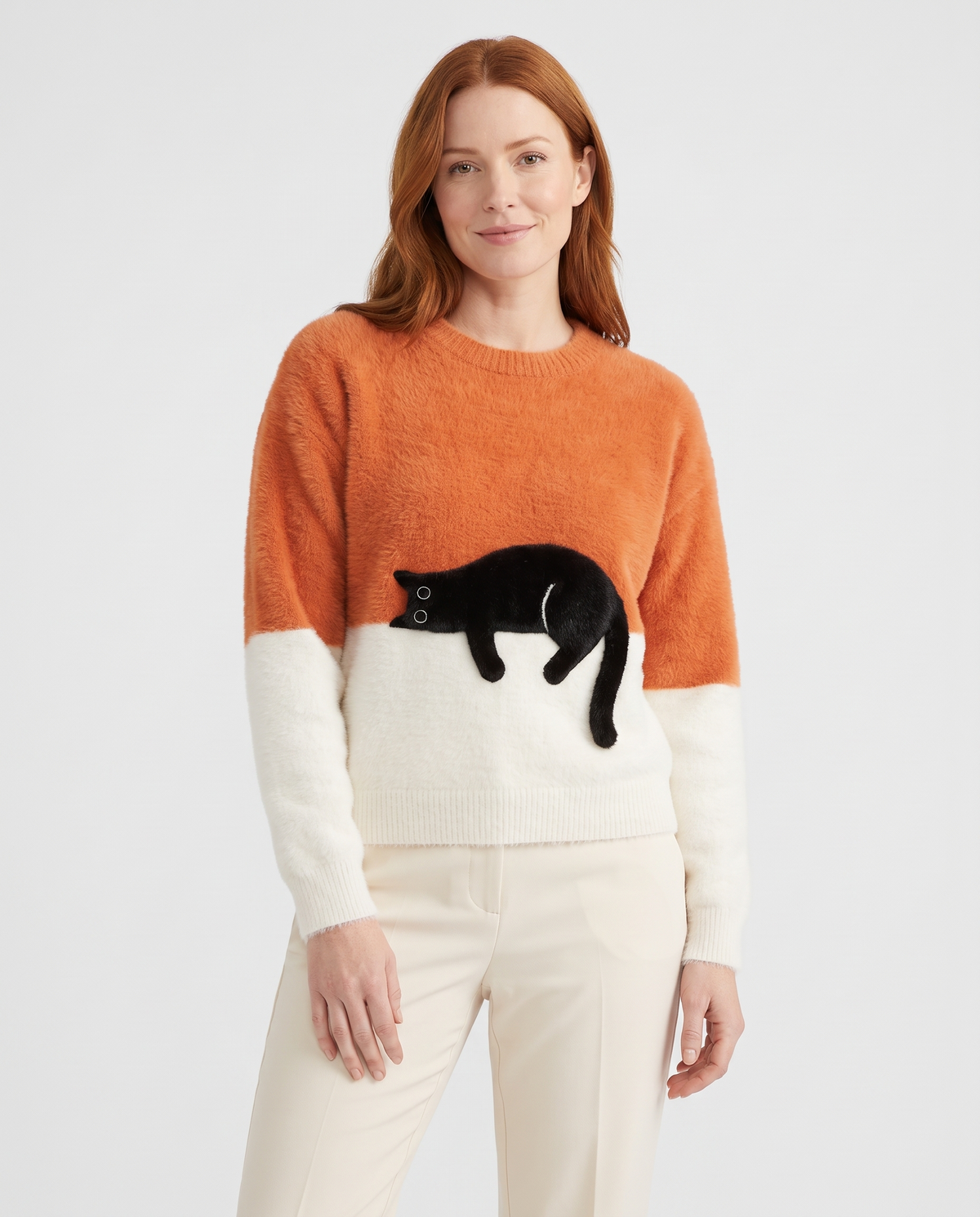 Millie Women's Knitted Jumper in Orange