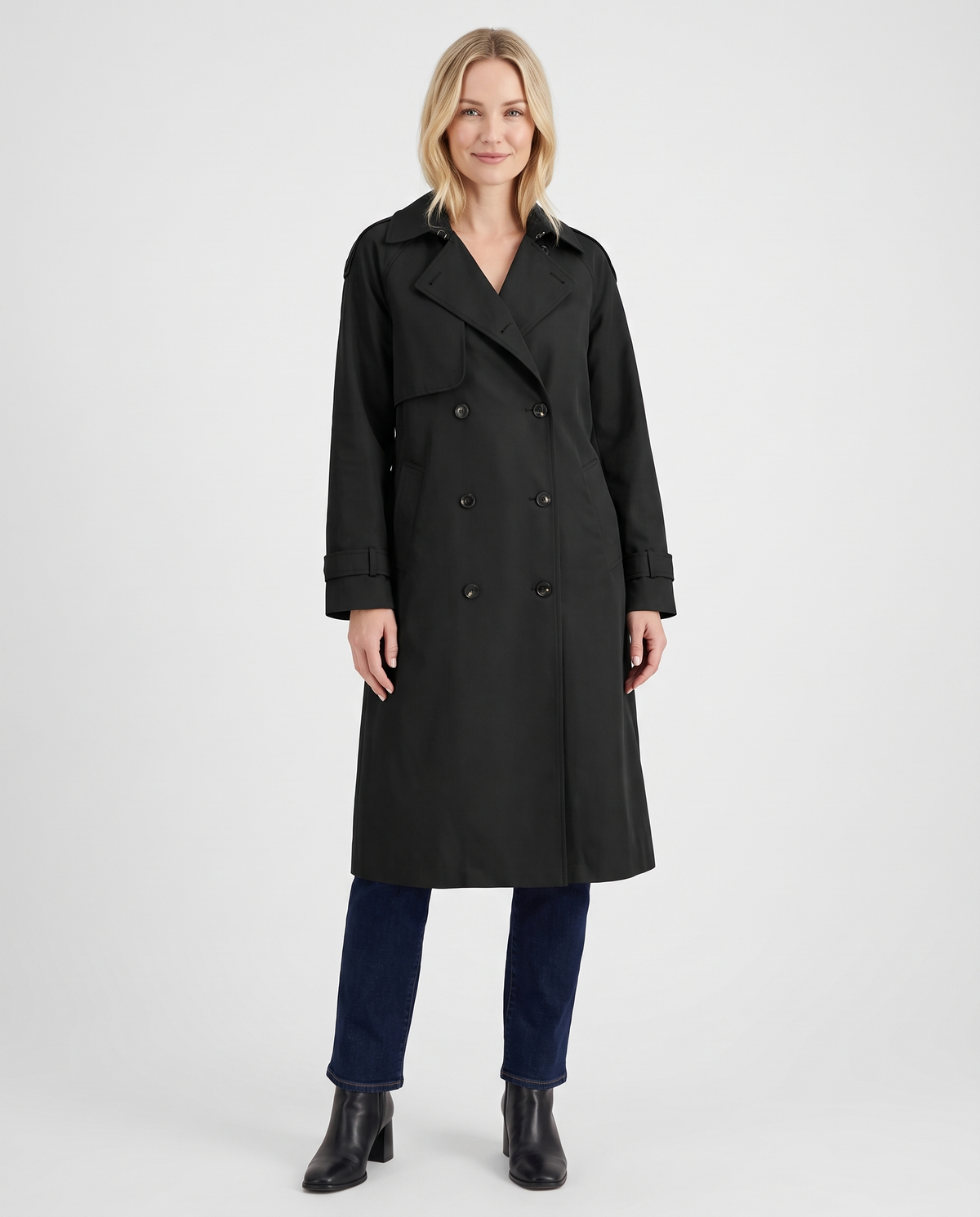 Rae Women's Trench Coat - Black