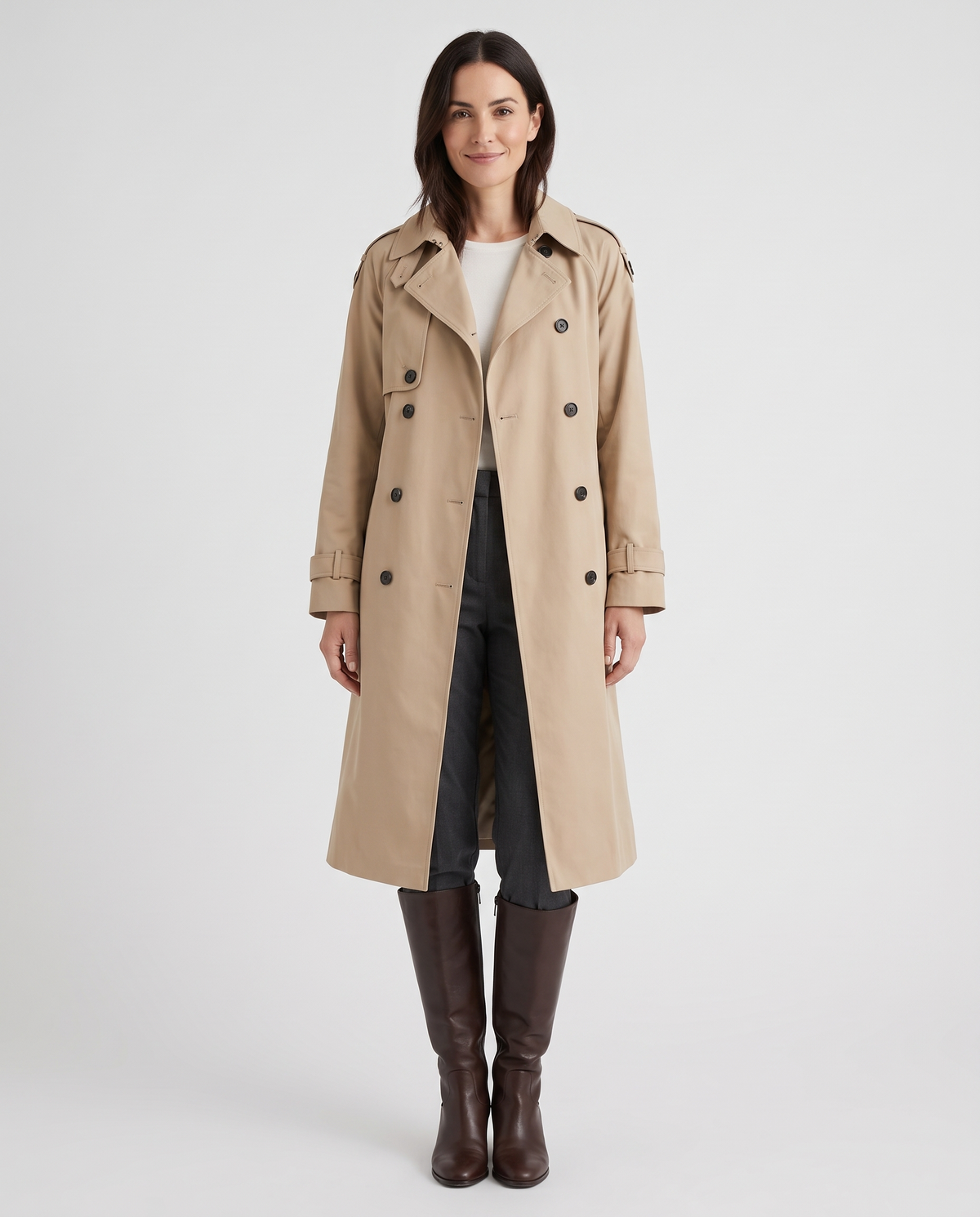 Rae Women's Trench Coat - Khaki
