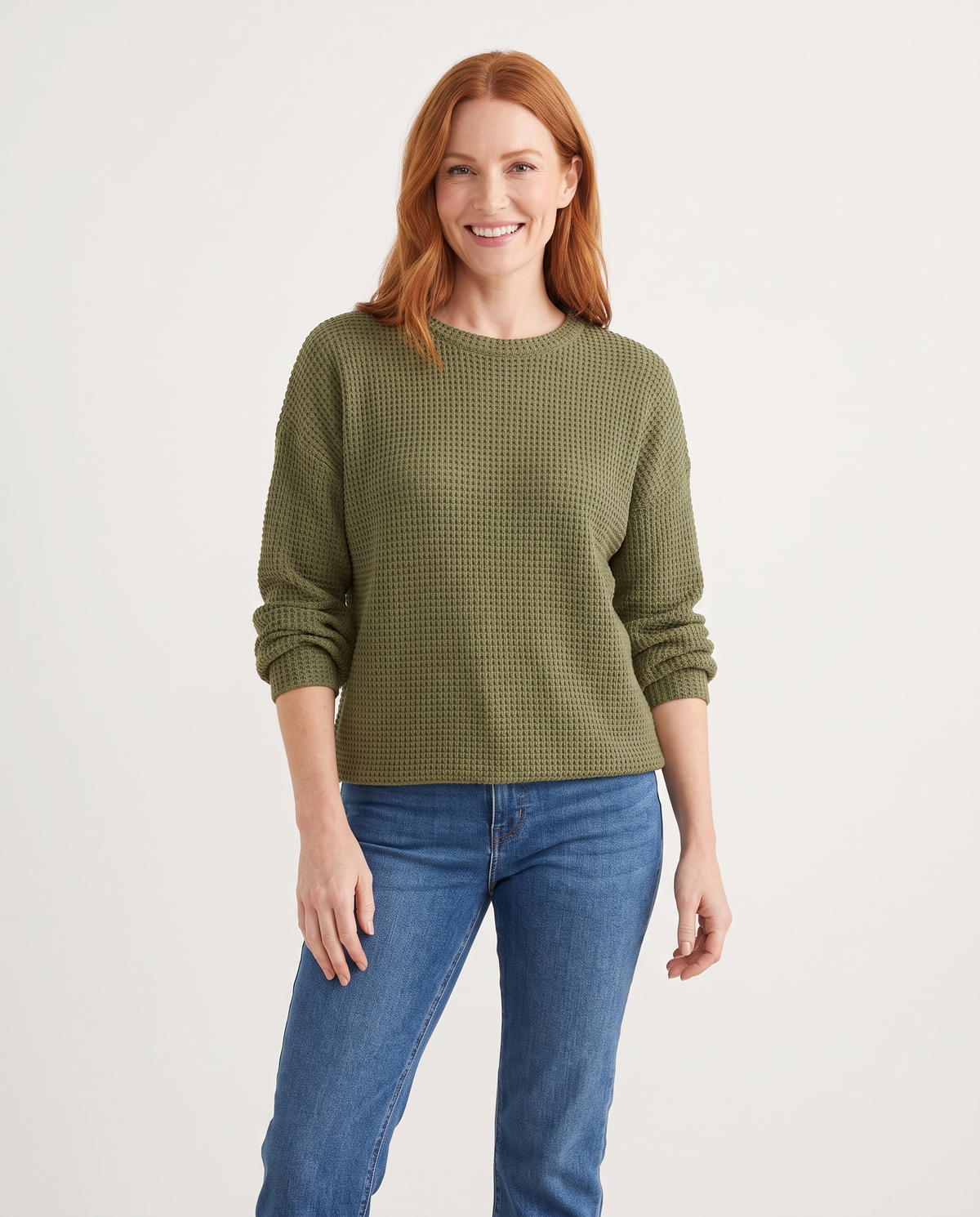 Rosamund Women's Knitted Jumper in Fern Green