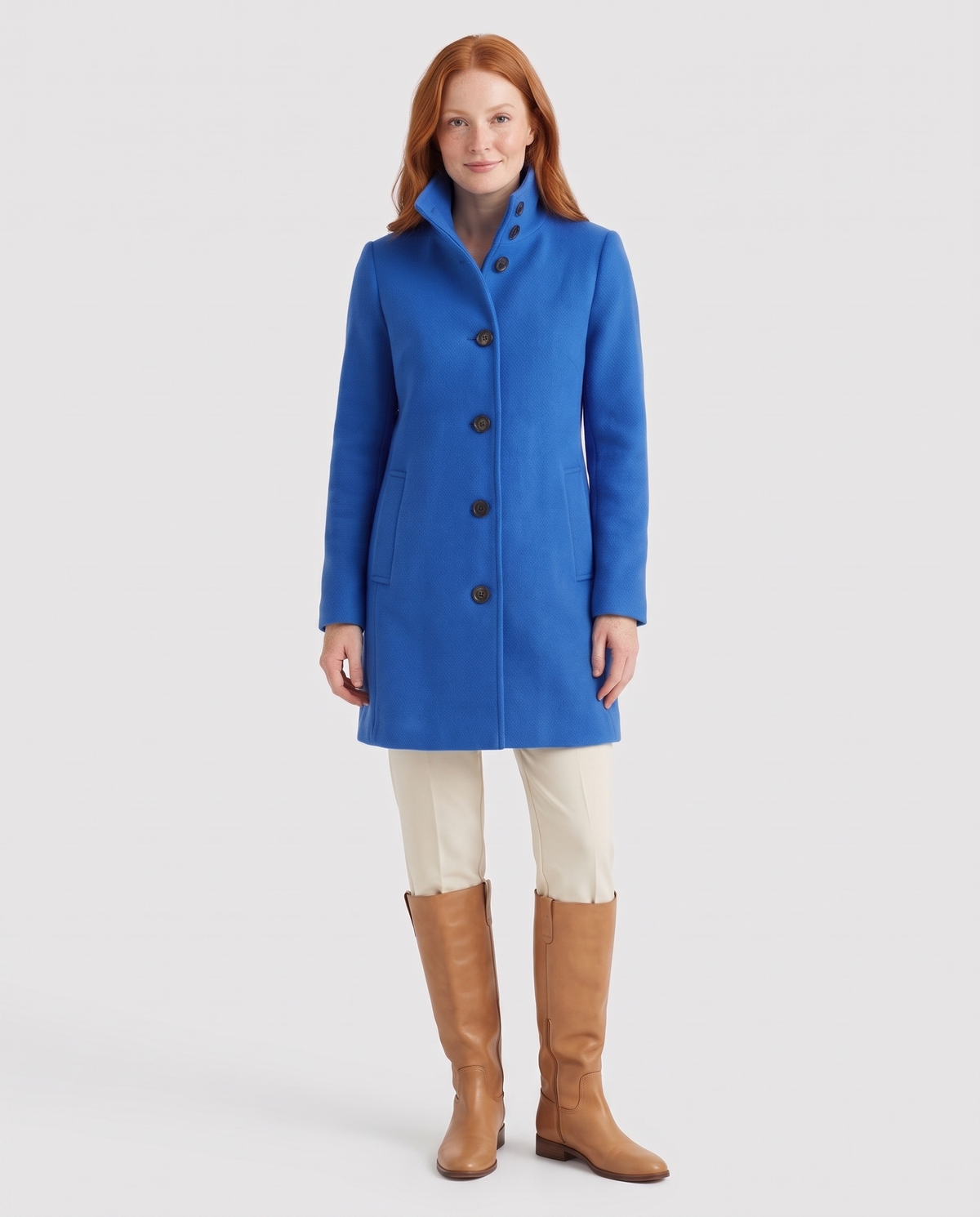 Rosie Women's Wool Winter Coat - Blue