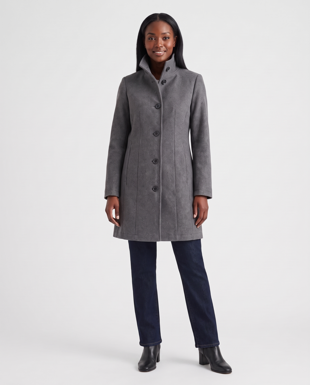 Rosie Women's Wool Winter Coat - Gray