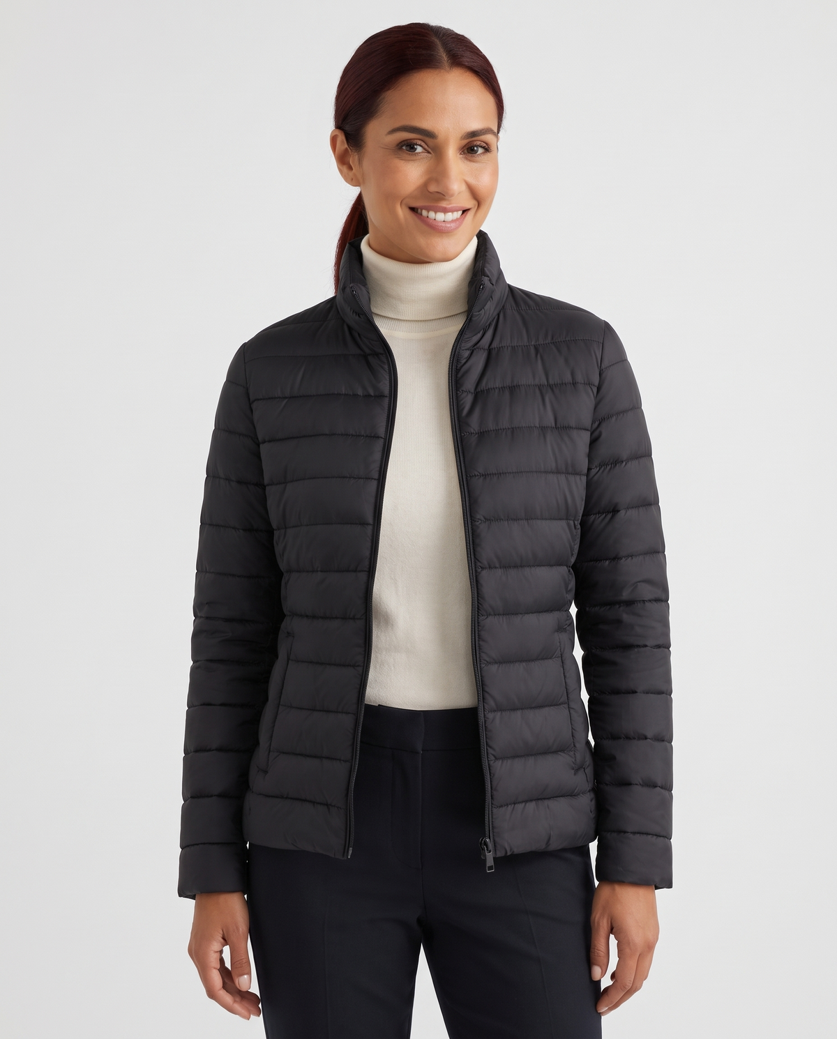 Vivienne Women's Quilted Puffer Jacket - Black