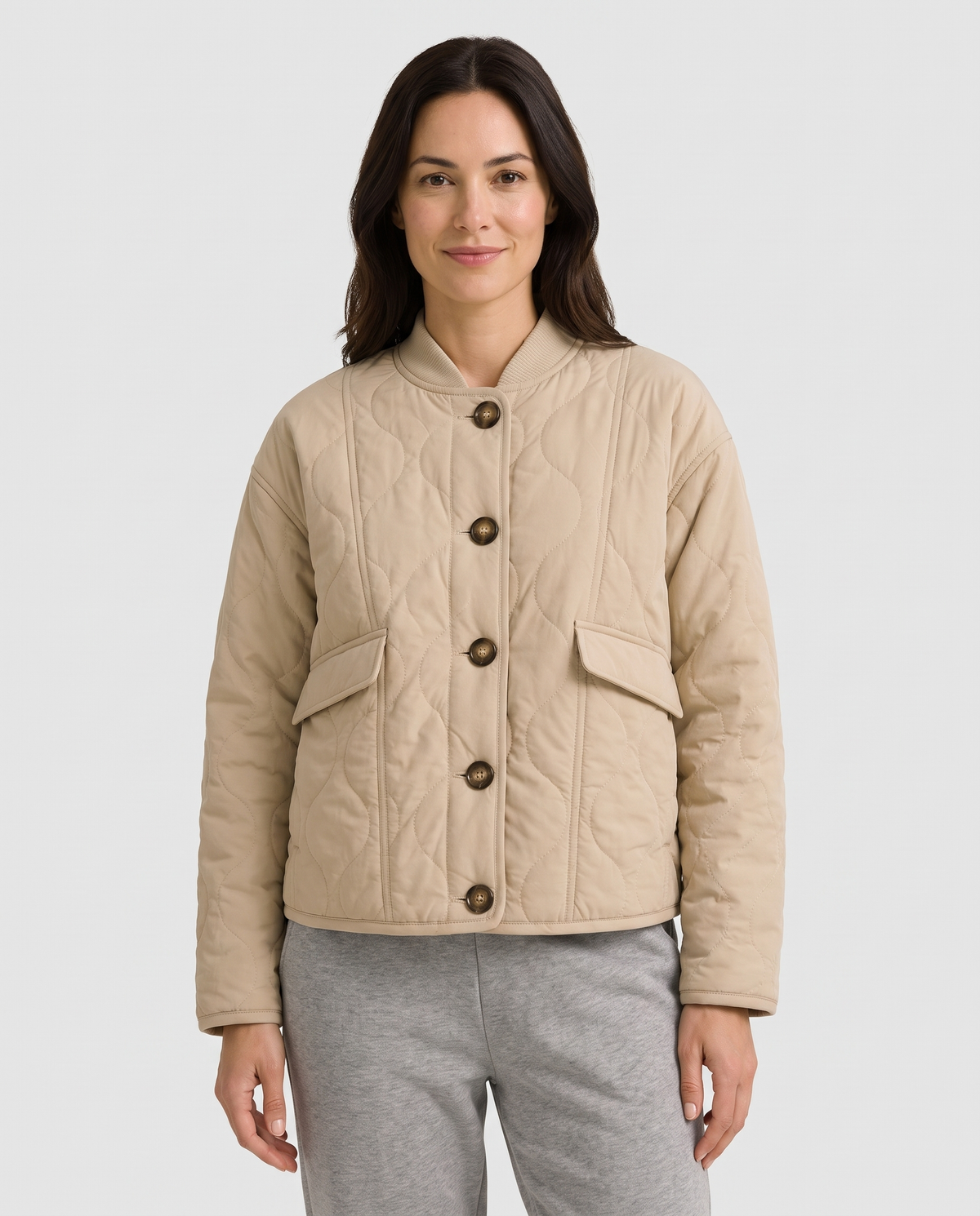 Wren Women's Quilted Jacket - Beige